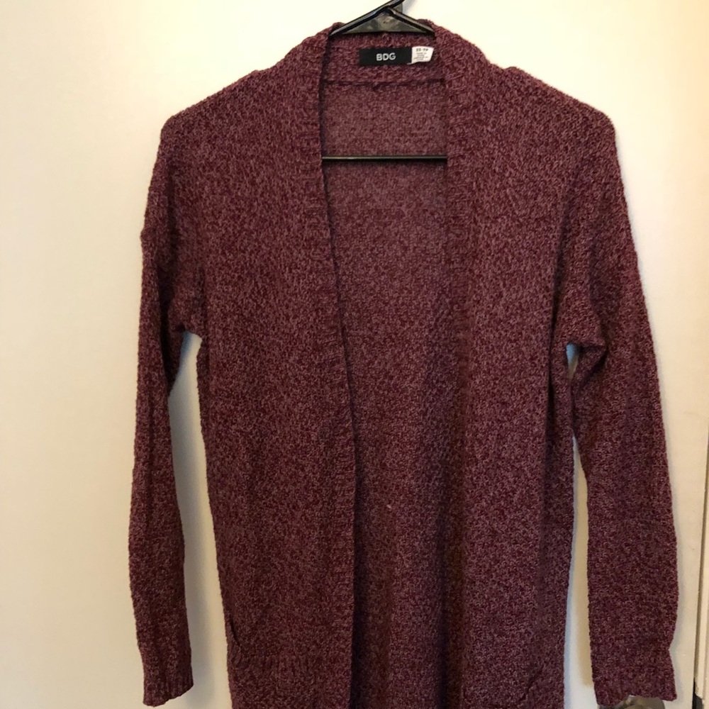 Maroon cardigan